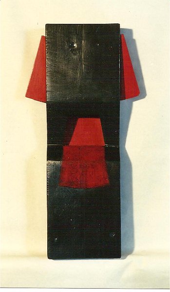 Pénate 1Â : Bois, peinture, crayon gras